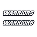 Warriors Text Temporary Tattoo (1.5"x2")